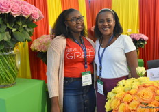 The ladies who welcomed everyone at the booth of Everest Enterprises: Olive Kathambi and Nicola Karuga.